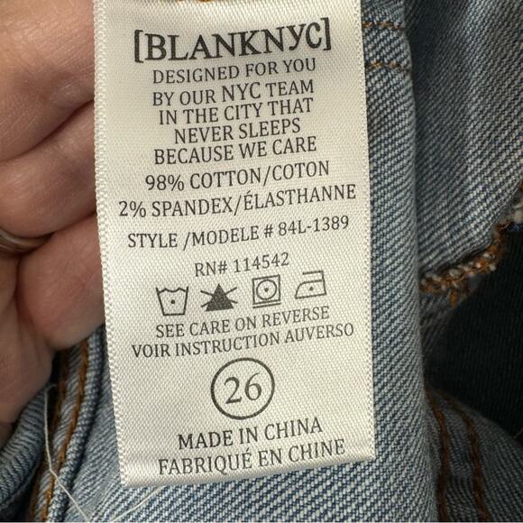 Blank NYC Cosmic High Flare Leg Jeans Light Wash Pockets Low Rise Retro Size 26 - Picture 8 of 10